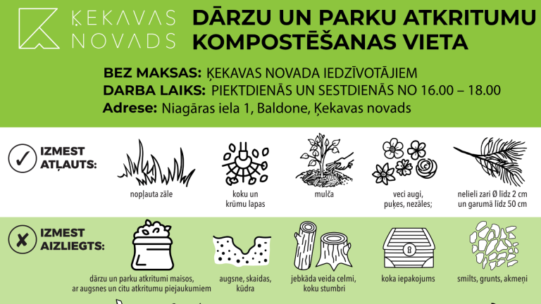 Aicinām izmantot dārzu un parku atkritumu kompostēšanas vietas